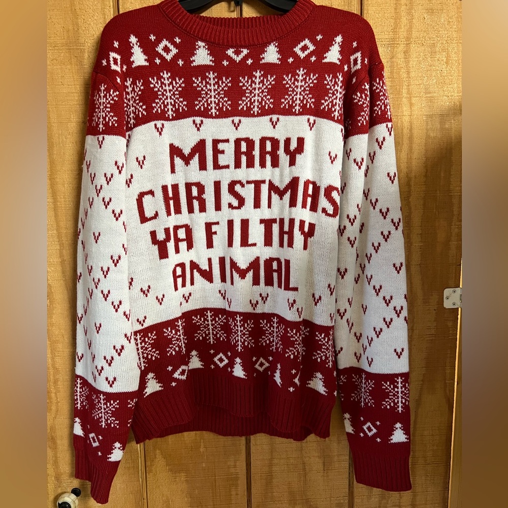 Red and White Christmas Sweater